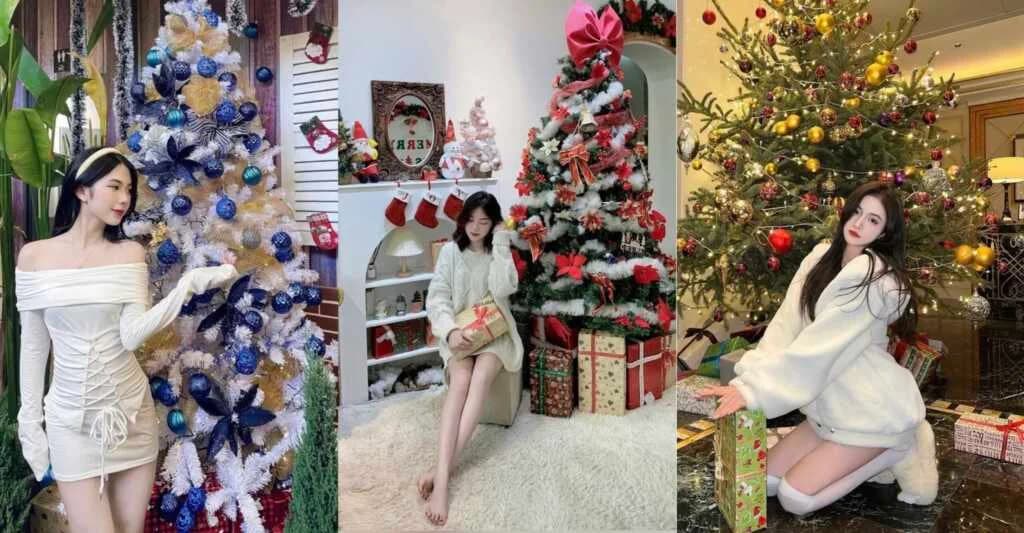 Christmas Tree နဲ့ဓာတ်ပုံရိုက်တဲ့အခါ အသုံးဝင်စေမယ့် Pose Idea များ