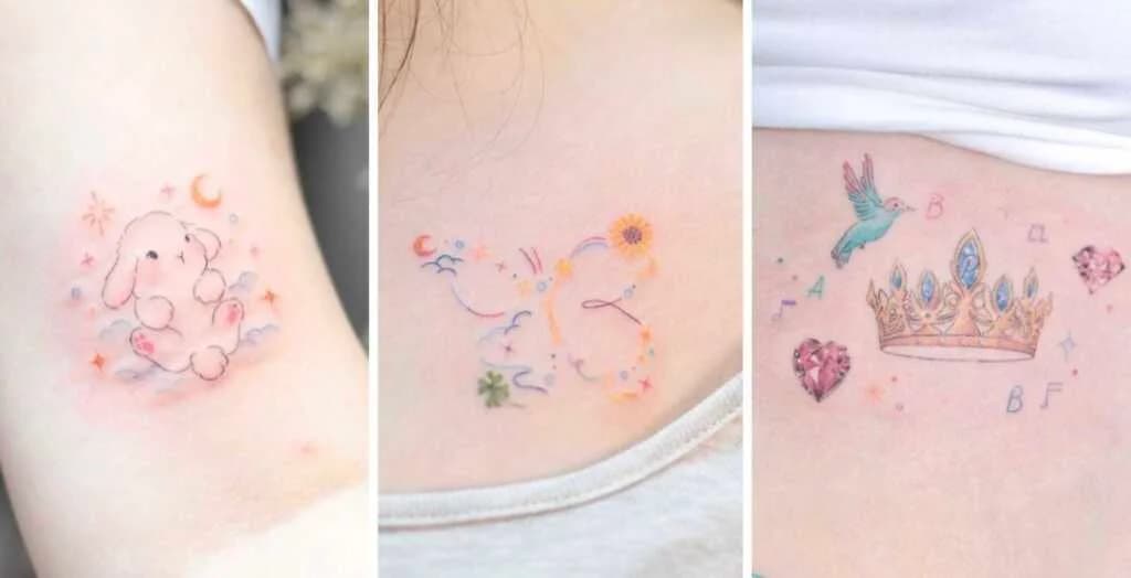 မိန်းကလေးတွေအတွက် အရမ်းလှတဲ့ Color Tattoo Designs 10 မျိုး