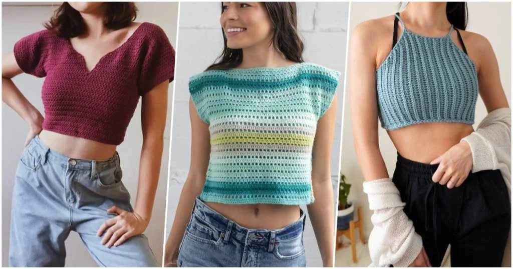 Crochet ထိုးရတာဝါသနာပါသူတို့အတွက် ဒီဇိုင်းဆန်းပြီး ပေါ့ပါးတဲ့စတိုင်လ်နဲ့ Crop Top အကျီဒီဇိုင်းများ