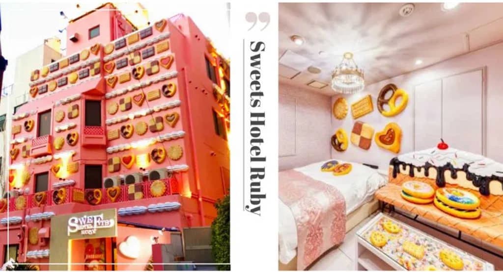 Dessert-Themed, Candy-Themed တွေနဲ့ပြင်ဆင်ထားတဲ့ Sweets Hotel Ruby