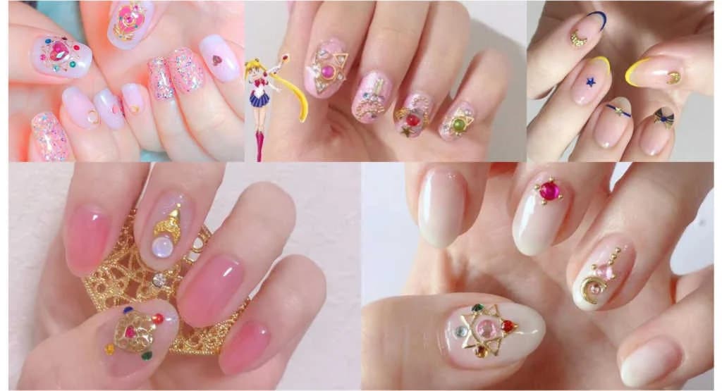 ချစ်ဖို့ကောင်းပြီးလှလည်းလှတဲ့ Sailor Moon Inspired လက်သည်းဒီဇိုင်း ၁၀ မျိုး