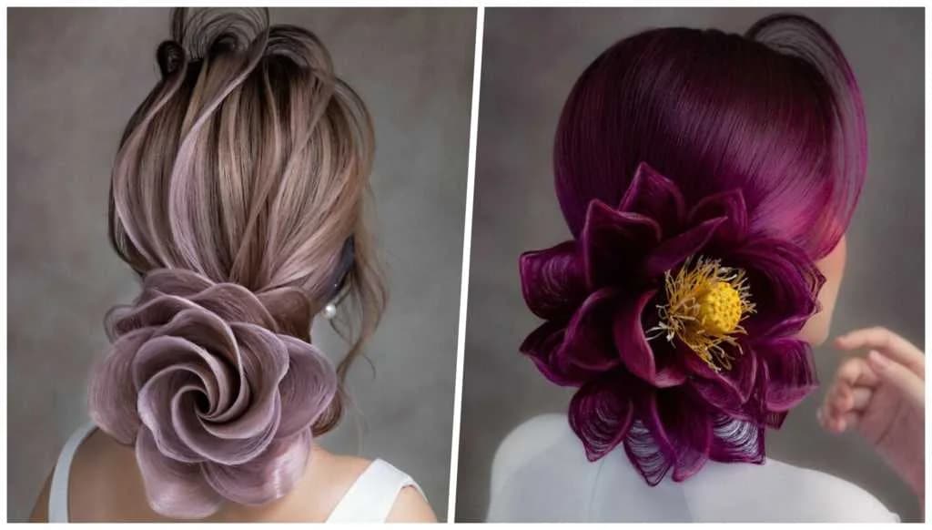 ဗီယက်နမ်လူမျိုး Hair Stylist ရဲ့ ပြောင်မြောက်လွန်းလှတဲ့ ပန်းပွင့်ပုံစံ ဆံပင်ဒီဇိုင်းများ