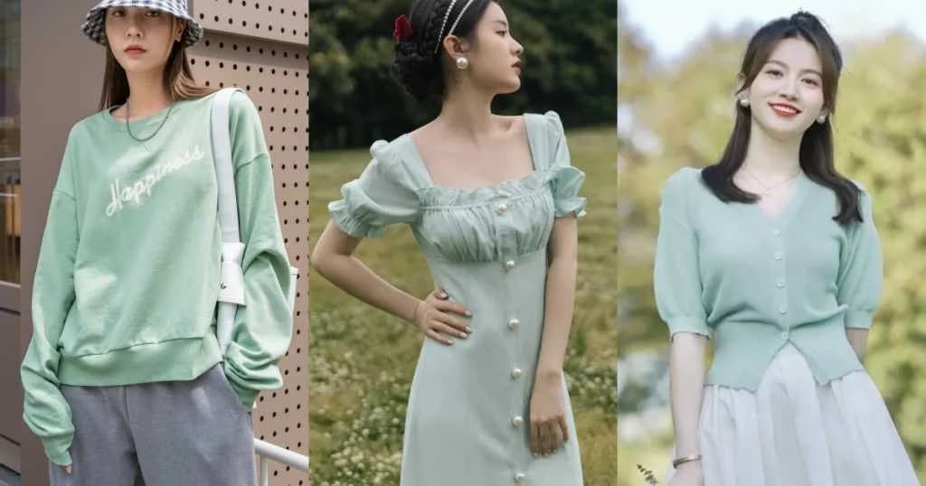 ငြိမ်ငြိမ်လေးနဲ့ အမြင်လှတဲ့ Mint ကာလာ ဖက်ရှင်လေးတွေ