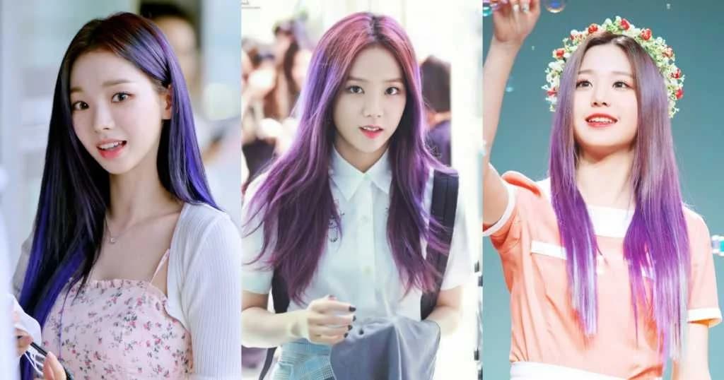 Crazy Color တွေထဲကမှ အမျိုးသမီးကေပေါ့အိုင်ဒေါတို့ရဲ့ ခရမ်းရောင်ဆံပင်စတိုင်များ