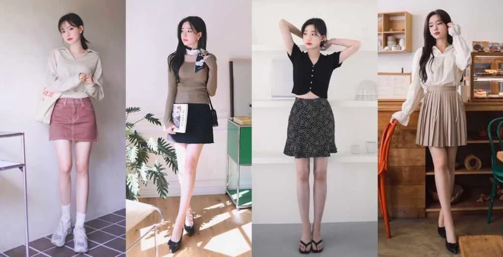 Skirt အတိုဝတ်ရတာကြိုက်တဲ့ မိန်းကလေးတွေအတွက် Outfit Idea များ