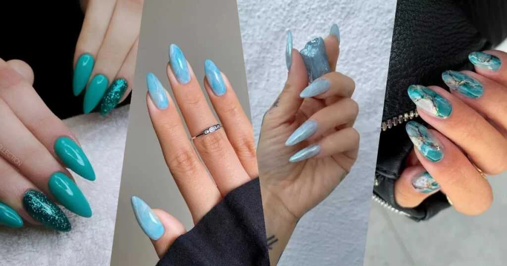 သမုဒ္ဒရာကိုကိုယ်စားပြုတဲ့ Aquamarine Nail ဒီဇိုင်းများ