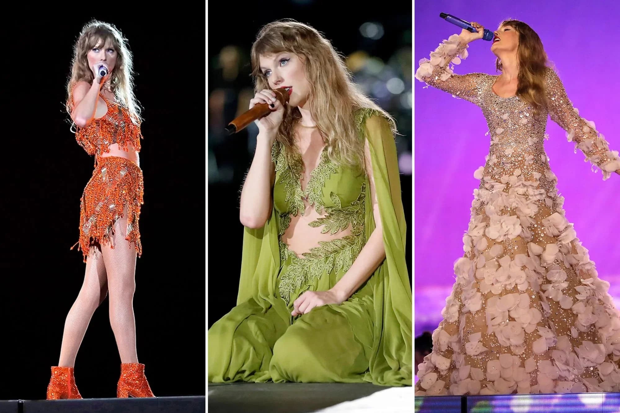Eras Tour မှာ Taylor Swift ဝတ်ခဲ့တဲ့ Outfits အလန်းများ