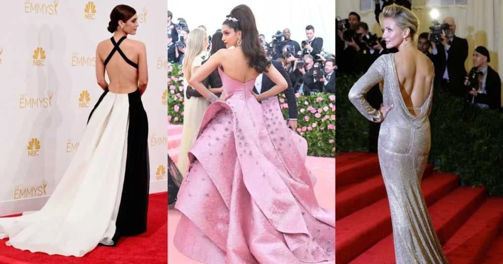 Red Carpet ပေါ်မှာ Open Back Dresses နဲ့ လှချင်တိုင်းလှနေကြတဲ့ မင်းသမီးများ