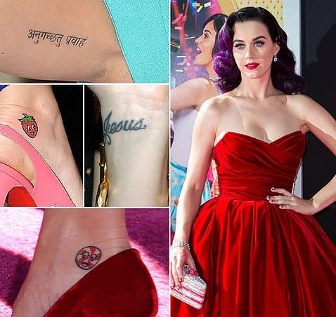 Katy Perry နဲ့ သူမရဲ့နာမည်ကျော် တက်တူး ( ၁၀ ) ခု