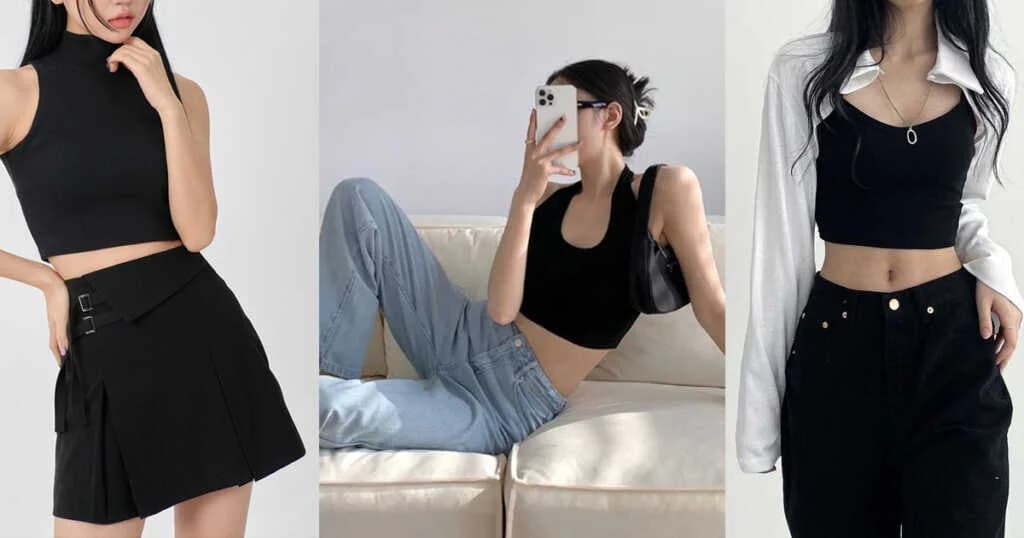 အနက်ရောင် Tank Top အင်္ကျီတွေကို ဖက်ရှင်ကျအောင် တွဲဖက်ဝတ်ဆင်နည်းအမျိုးမျိုး