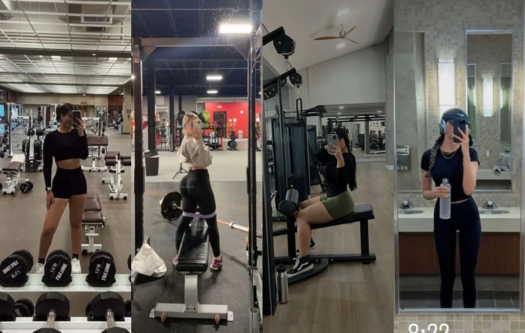 Gym မှာ အမိုက်စား Mirror Selfie ရိုက်နိုင်ဖို့ အလန်းစား Pose Ideas များ