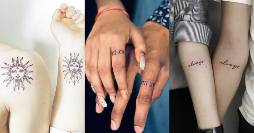 ကိုယ့်ချစ်သူနဲ့အတူ Couple Tattoo ထိုးချင်သူတို့အတွက် ချစ်စရာကောင်းတဲ့ စုံတွဲတက်တူးလေးတွေ