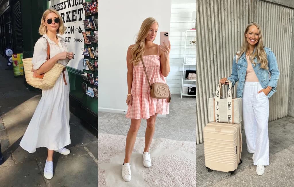 ပုံစံအမျိုးမျိုးနဲ့တွဲဝတ်လို့ရတဲ့ White Sneakers Outfits Ideas များ