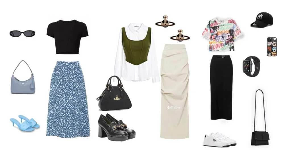 အတိုမဝတ်တဲ့မိန်းကလေးတွေအတွက် Skirt Fashion Outfit များ