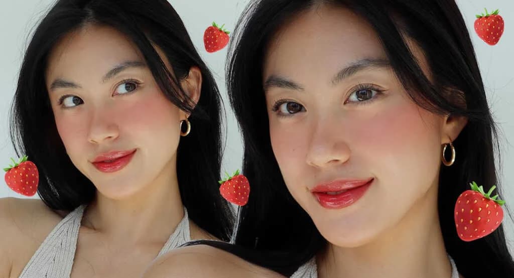 ခေတ်စားနေတဲ့ Stawberry Makeup Look ကို Foundation မလိမ်းပဲပြင်နည်း