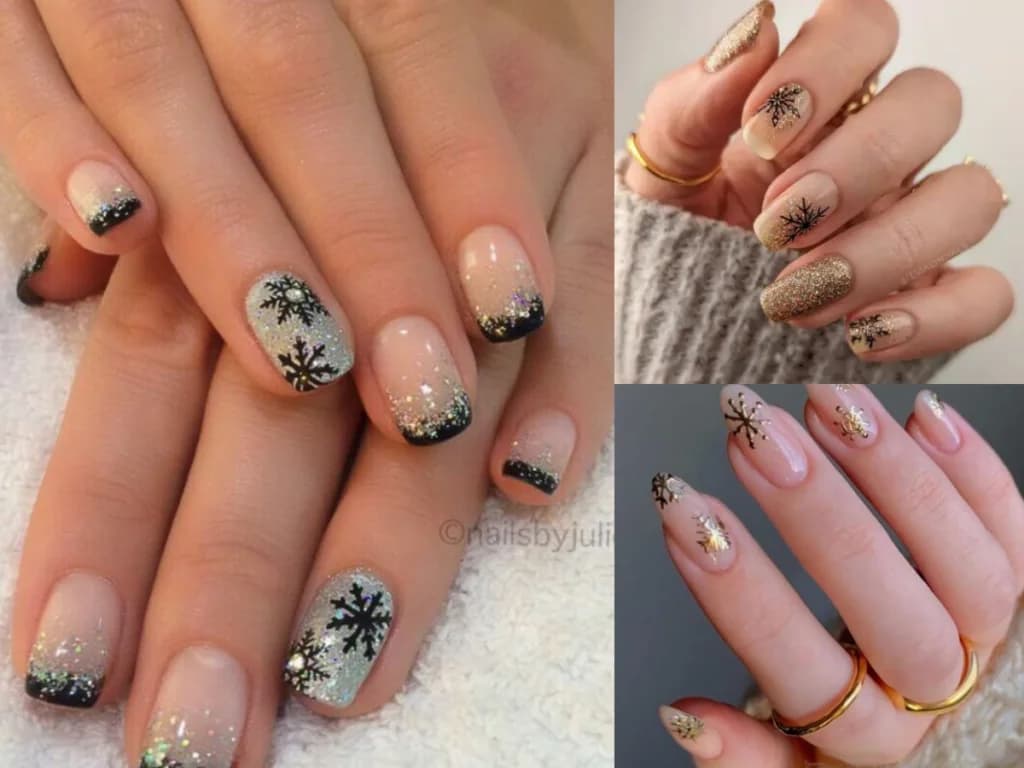 2023 ဆောင်းရာသီမှာ စမ်းကြည့်သင့်တဲ့ Snow Flake Nail Art များ