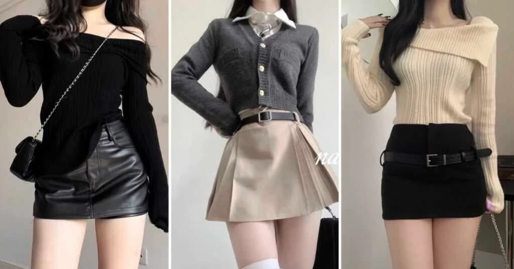 Skirt အတိုလေးတွေဝတ်ရတာကြိုက်တဲ့ လူငယ်ကောင်မလေးတွေအတွက် ဆောင်းရာသီ Outfit Idea များ