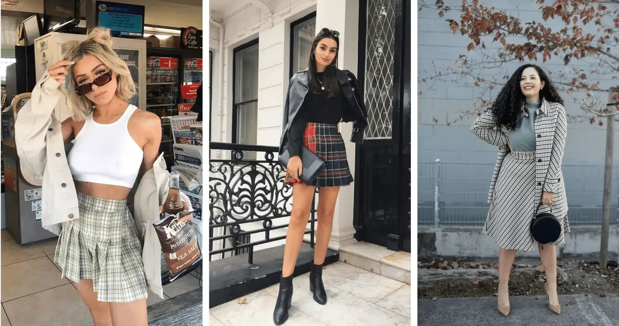 လူငယ်တွေကြား ပြန်ခေတ်စားလာတဲ့ Plaid Skirt Outfit Ideas များ