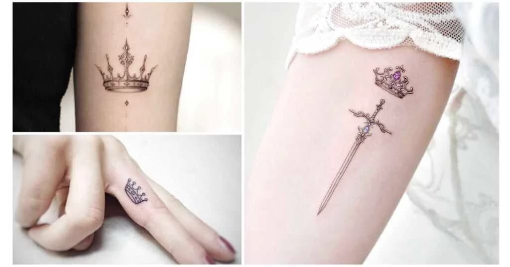 မိန်းကလေးတွေအတွက် Crown Tattoo Design များ