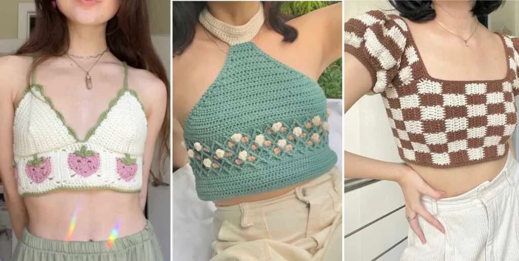 Crochet ထိုးတဲ့ကောင်မလေးတွေအတွက် လှပတဲ့ Crochet Top Design များ