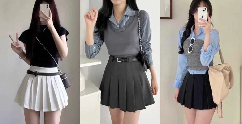 Tennis Skirt လေးတွေဝတ်တဲ့အခါမှာ တွဲဖက်ဝတ်ဆင်ဖို့အတွက် Outfit Style များ
