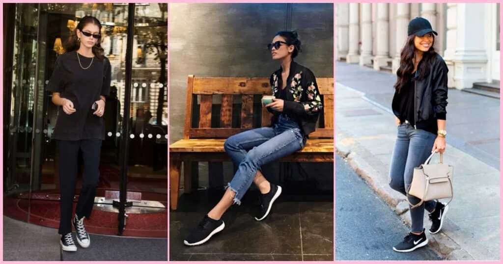 အနက်ရောင် Sneaker ဖိနပ်စီးမယ်ဆိုရင် သိထားသင့်တဲ့ Fashion Tips များ