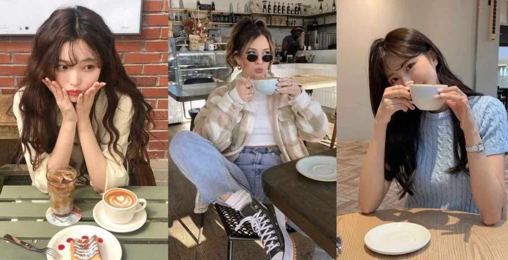 ကောင်မလေးတွေအတွက် Coffee Date တဲ့အခါမှာရိုက်ဖို့ Pose Idea များ