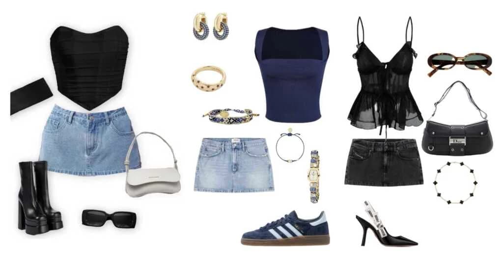 Low Waist Jean Skirt လေးတွေနဲ့တွဲဝတ်ဖို့အတွက် Outfit Idea များ