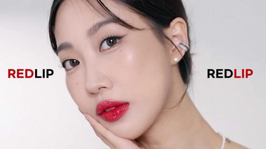 ရှင်းရှင်းလေးနဲ့လှတဲ့ Red Lip Makeup GRWM Look ပြင်နည်း