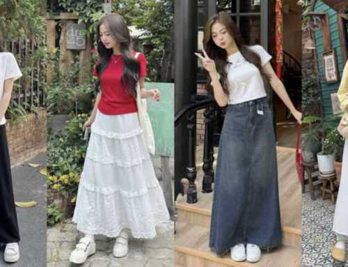 Trends ဖြစ်နေတဲ့ Skirt အရှည်လေးတွေနဲ့တွဲဝတ်ဖို့အတွက် ပေါ့ပါးမှုရှိစေမယ့် Outfit Idea များ